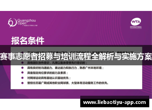 赛事志愿者招募与培训流程全解析与实施方案